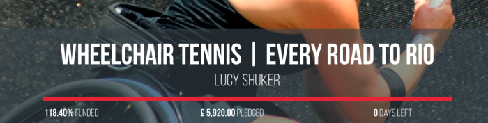 Lucy Shuker, British Wheelchair Tennis Player, Rio 2016 Paralympics Fundraiser