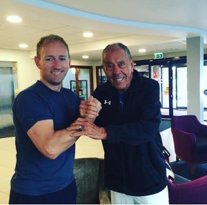 Tennis Coach Nick Bollettieri meets Richard Pearson before Wimbledon 2016