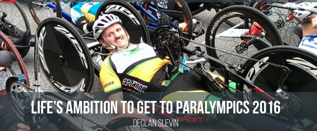 Declan Slevin, Team Ireland Hand Cyclist, Rio 2016 Paralympian