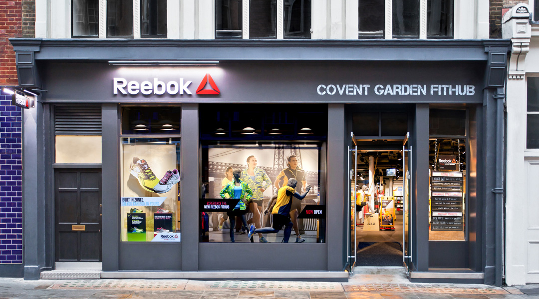 number of reebok stores worldwide